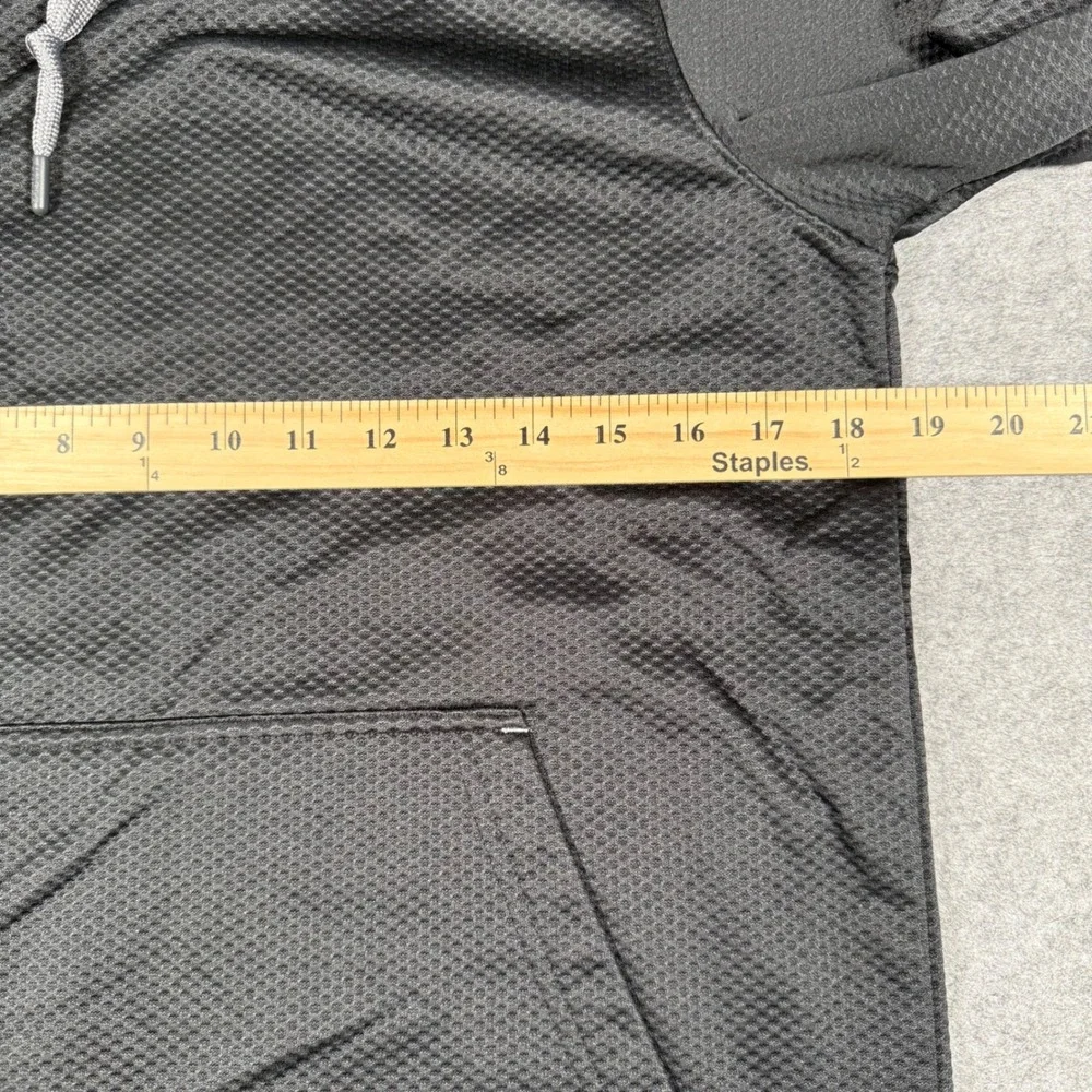 Under Armour Mens Hoodie Small Black‎ Textured Fleece Pullover 1232723 Loose Fit - Picture 5 of 9